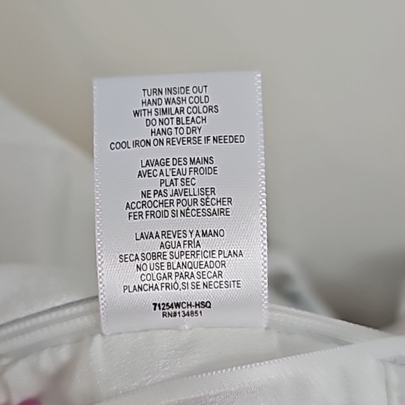 WAYF Seanna Floral Print Crop Top S Ivory Floral - Picture 7 of 12